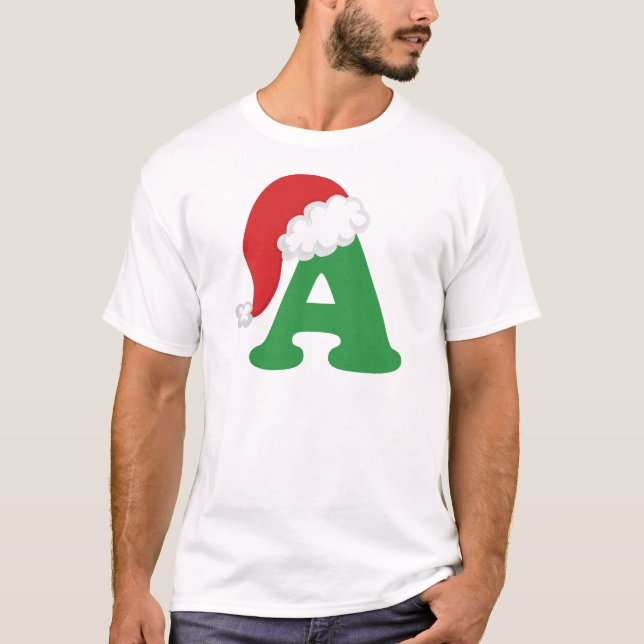 El navidad pone letras a una camisa del alfabeto (Anverso)