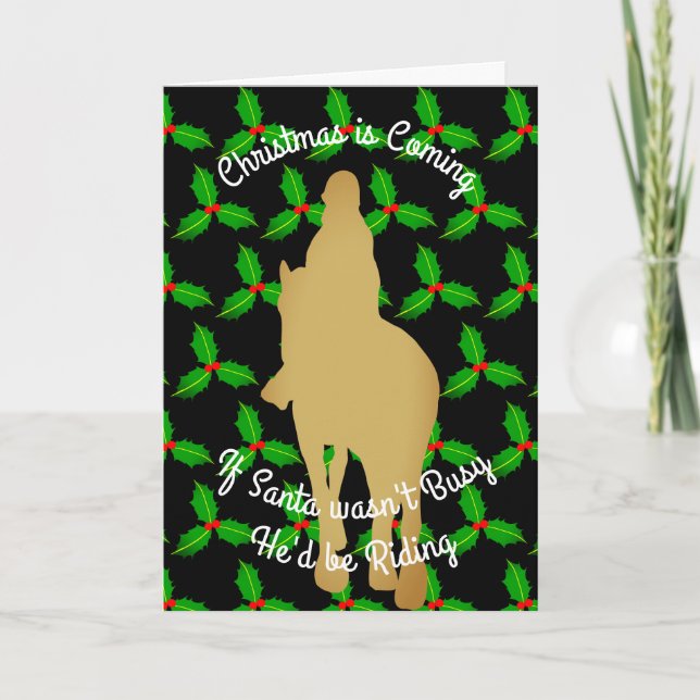 El navidad Santa estaría montando (Anverso)