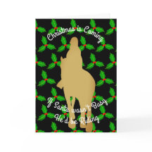 El navidad Santa estaría montando