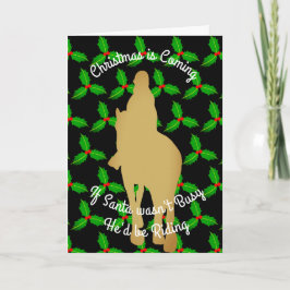 El navidad Santa estaría montando