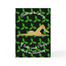 El navidad Santa estaría nadando