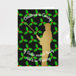 El navidad Santa estaría pescando