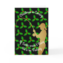 El navidad Santa estaría pescando