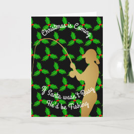 El navidad Santa estaría pescando