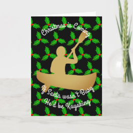 El navidad Santa Kayaking