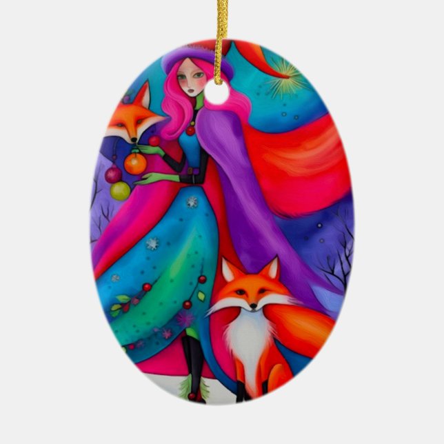 El Navidad Witch 8 diseño Ornamento de vacaciones (Frente)