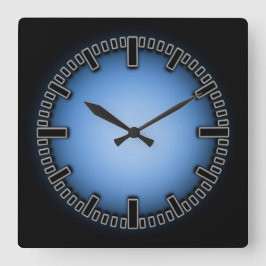 El negro azul se descolora reloj de pared