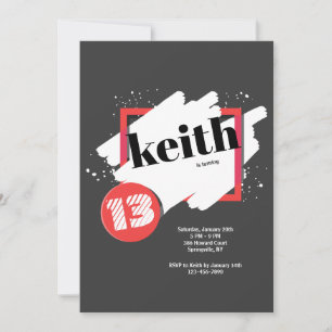 El negro con rojo detalla la invitación