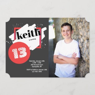 El negro con rojo detalla la invitación horizontal