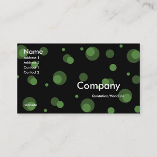 El negro con verde puntea la tarjeta de visita