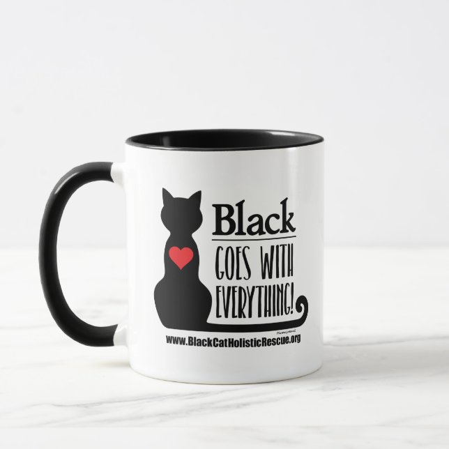 ¡El negro de BCHR va con todo! taza combinada 11oz (Izquierda)