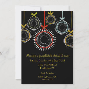El negro elegante adorna la invitación de la