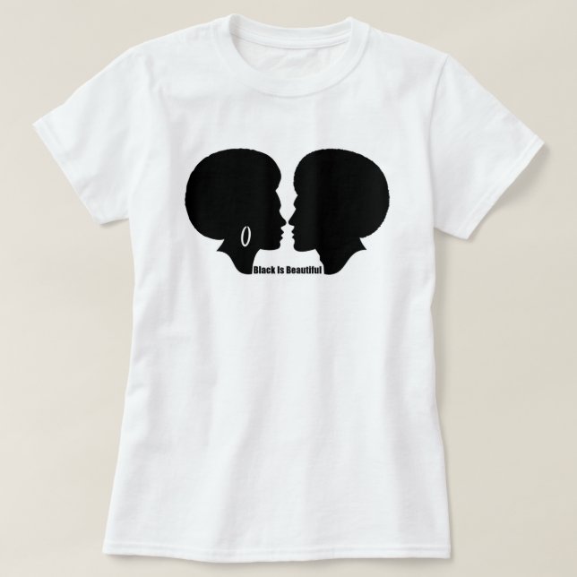 El negro es camiseta hermosa (Diseño del anverso)
