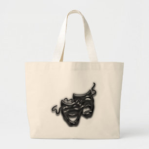 El negro grande enmascara la bolsa de asas