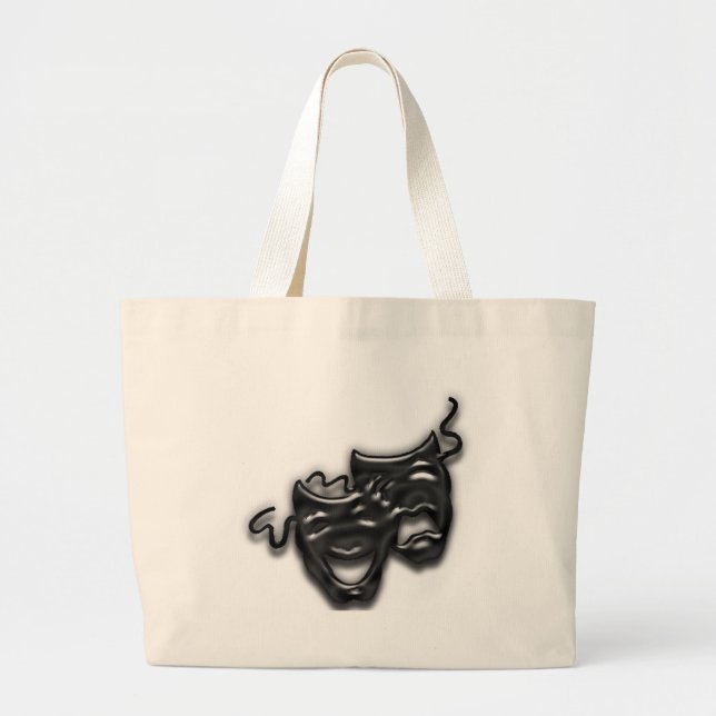 El negro grande enmascara la bolsa de asas (Frente)