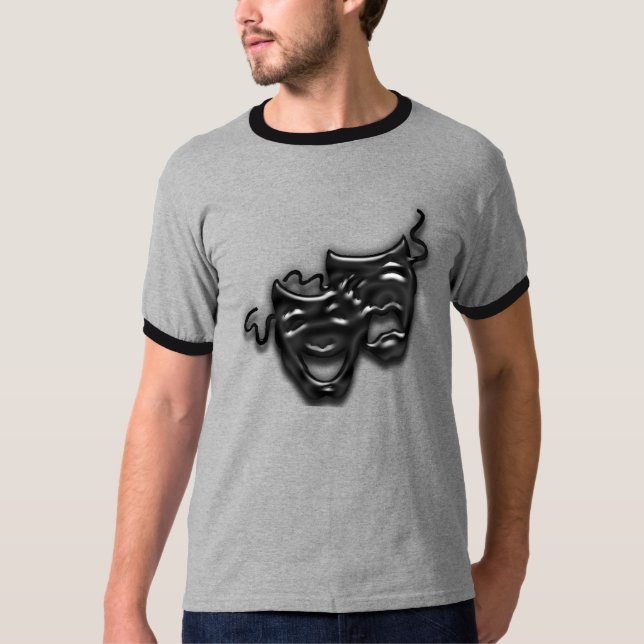 El negro grande enmascara la camiseta del (Anverso)