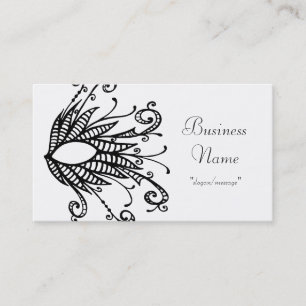 El negro remolinó tarjeta de visita del diseño d