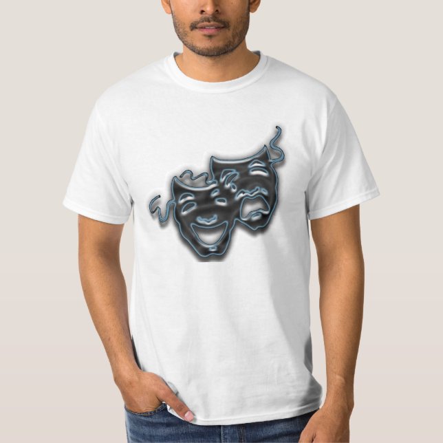 El neón azul grande enmascara las camisetas (Anverso)