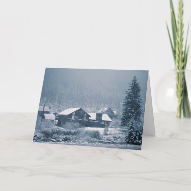 El nevar en las tarjetas de Aspen (Anverso)