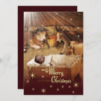 El niño americano africano Jesús Navidad tarjetas