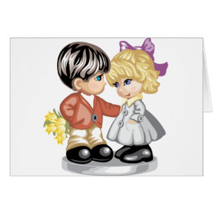 El niño pequeño que da a una niña florece