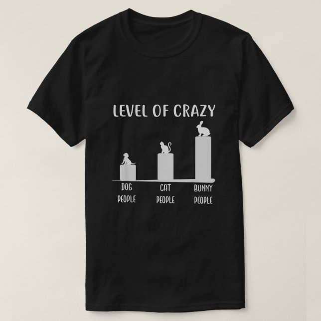 El nivel de la loca camiseta de conejo con camisas (Diseño del anverso)
