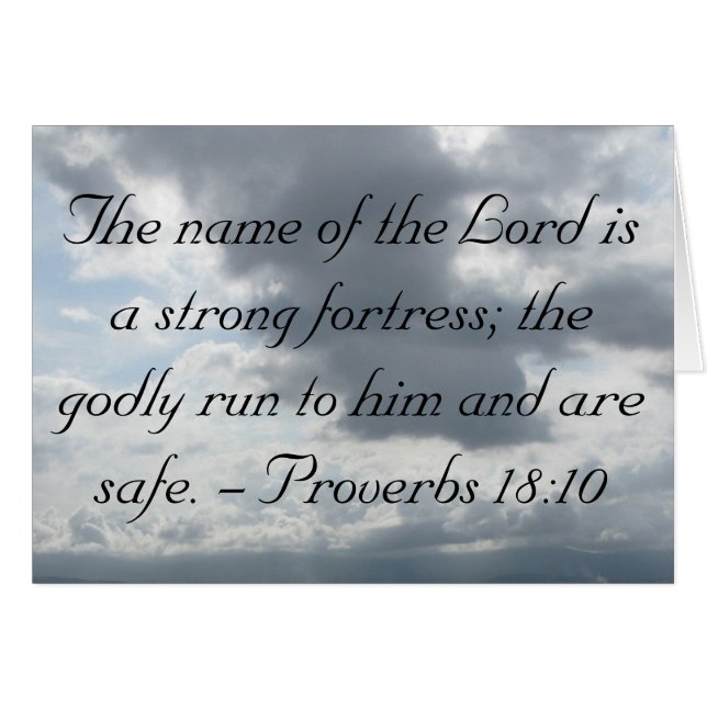 El nombre de Jehovah es una fuerte fortaleza; el d (Anverso (Horizontal))