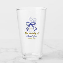 El nombre de la pareja boda de oro azul marino