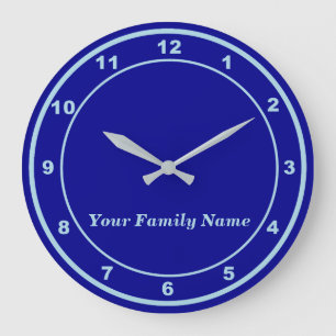 El nombre de su familia en reloj de pared redondo 