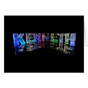 El nombre Kenneth en luces 3D (Fotografía)