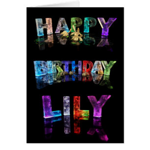 El nombre Lily en luces 3D (fotografía)