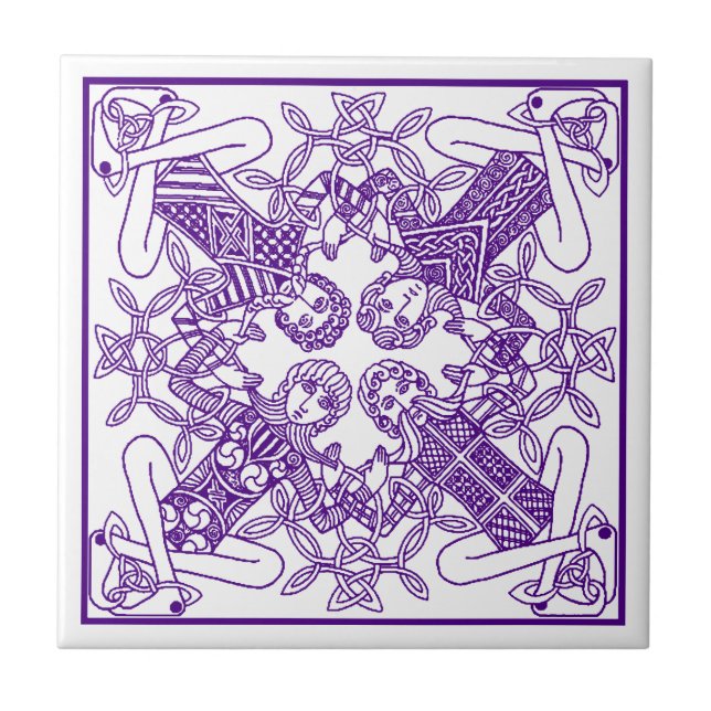 El nudo céltico de Trivet de la teja entrelazado (Frente)