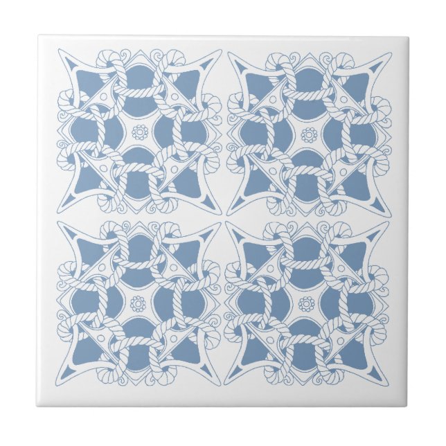 El nudo céltico del marino de la teja Ropes el (Frente)