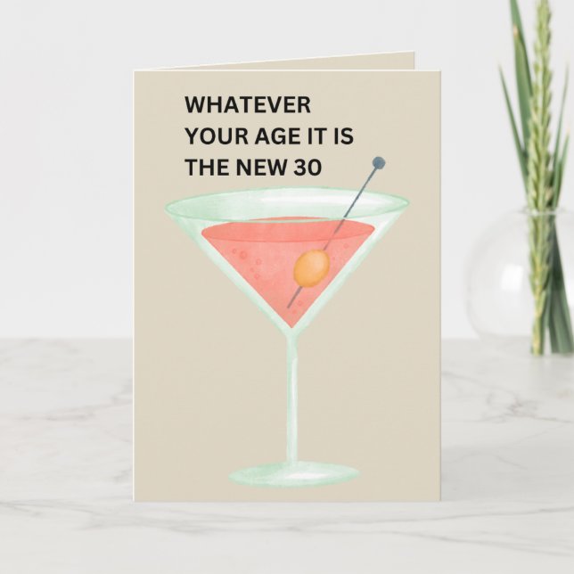 El nuevo 30 | Tarjeta de cumpleaños divertida (Anverso)