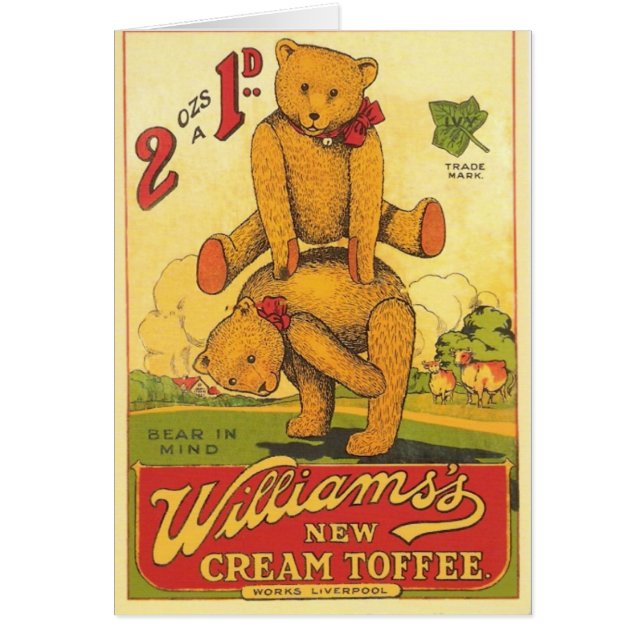 El nuevo anuncio de Cream Toffee de Vintage Willia (Frente)