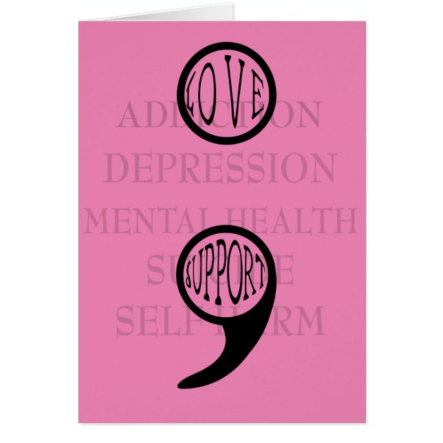 El nuevo significado de Semi Colon: Amor y Apoyo (Frente)