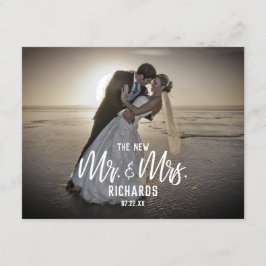 El nuevo Sr. invitación fotográfica y de la Sra. B