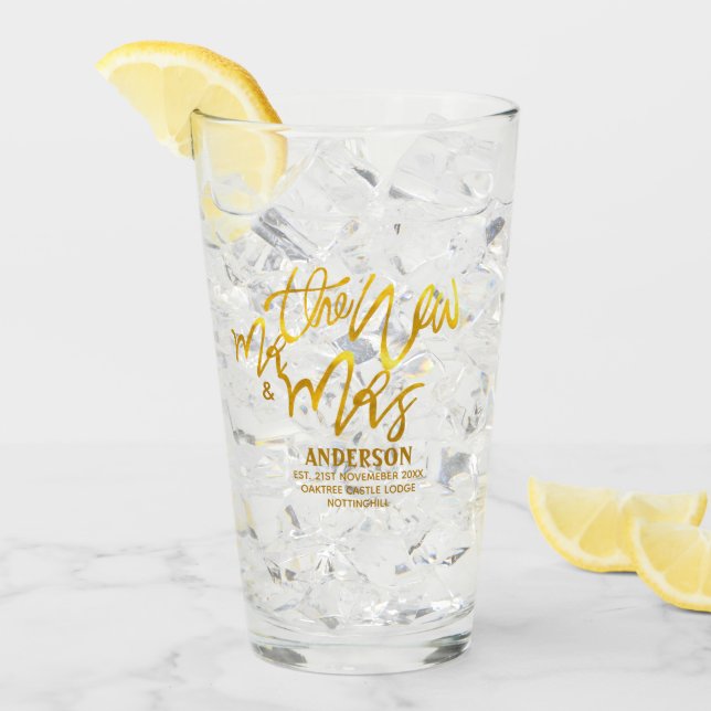 El nuevo Sr. y la Sra. (añada nombre, fecha, lugar (Anverso (hielo))