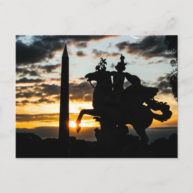 El Obelisco en la plaza de la Concordia - postal (Anverso)