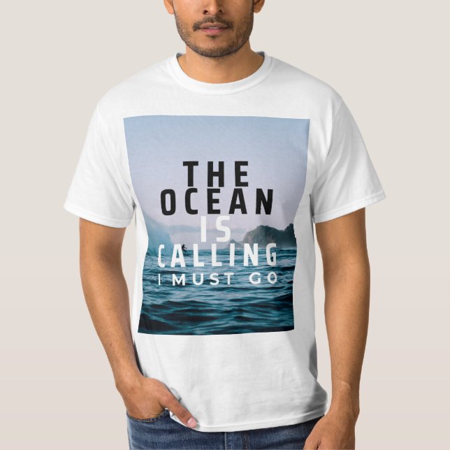 El océano llama camiseta de surf (Anverso)
