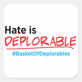 El odio es deplorable: pegatina anti-Trump