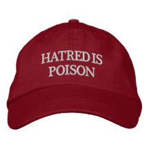 El odio es Gorra de la letra blanca venenosa