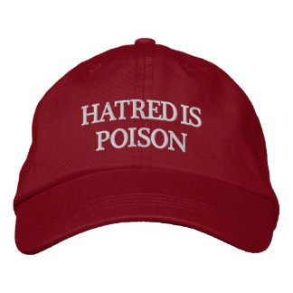 El odio es Gorra de la letra blanca venenosa