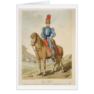 El oficial del Cossack, grabado al agua fuerte por