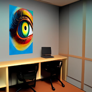 El ojo colorido   Poster de arte de IA