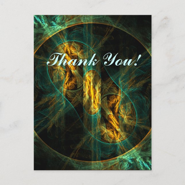 El ojo de la jungla Gracias postal (Anverso)