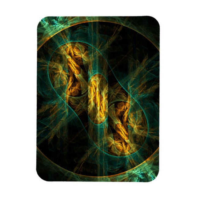 El ojo de la jungla Resumen del imán Art Premium (Vertical)