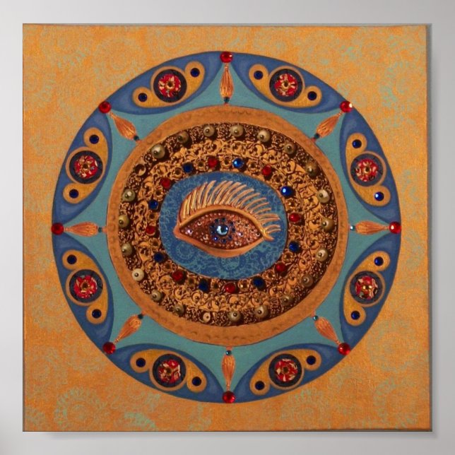El ojo del mal Mandala: Arte original (Frente)