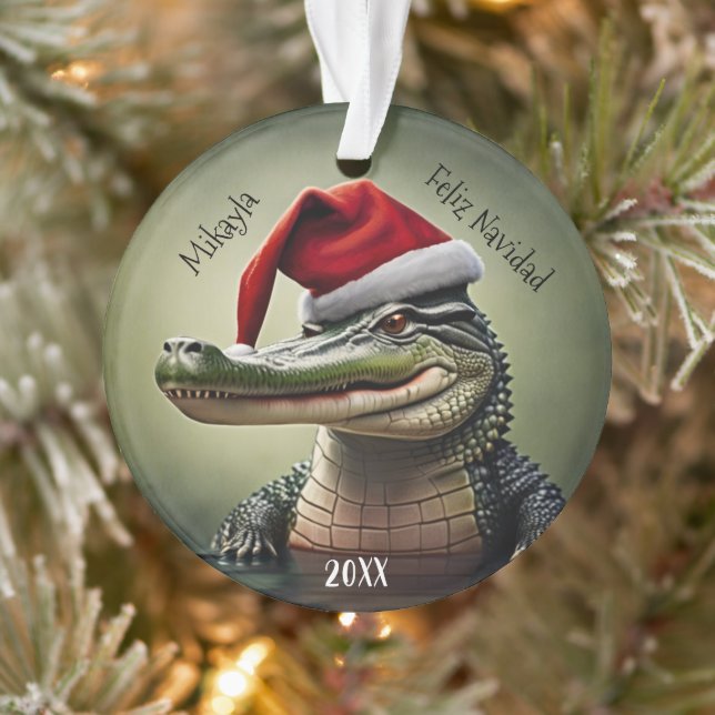 El oligarca divertido en el ornamento de Santa Hat (Árbol)