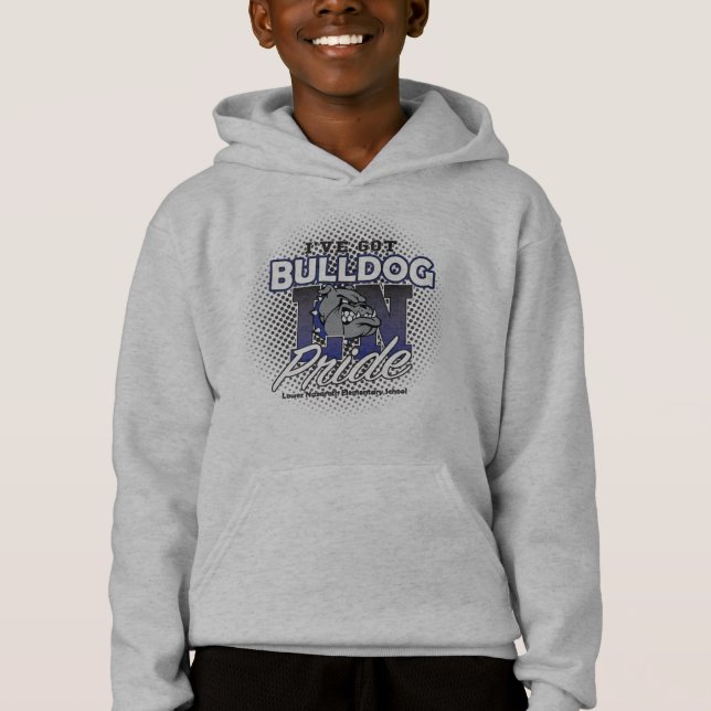 El orgullo del bulldog de LNES embroma sudadera (Anverso)